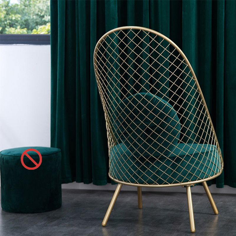 Glam 23,6 "Weitkissen Rückenschwamm Metallrahmen Armless Stuhl