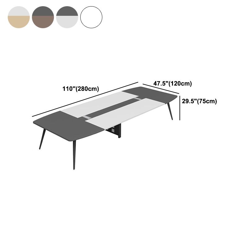 Escritorio de escritura de madera de estilo industrial escritorio de gestión de cables de la oficina para la oficina