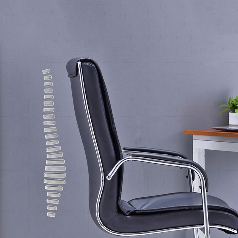 Modern Espresso Leather Desk Chair with Mid Back Home Office Chair in Black and Beige Clearhalo 'furn' 'furn_office_chair' 'Furniture' 'Office Chairs' 'Office Furniture' 'office_chair' 1200x1200_76c23af0-afea-4581-8cca-a4c50af84ddc