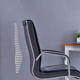 Sedia da scrivania in pelle espresso moderna con sedia da ufficio a metà schiena in nero e beige