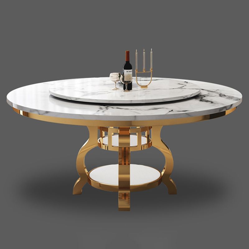 Luxury Style Marble Dining Table Single Pedestal Base Round Table for Home Clearhalo ' dining_table' 'Dining Tables & Seating' 'Dining Tables' 'furn' 'furn_dining_table' 'Furniture' 'furniture_dining_table' 'Kitchen & Dining Furniture' 'kitchen&dining_furn' 'kitchen' 'kitchen_dining_table' 1200x1200_76c34cf7-237d-4d79-8750-7c0aae4299a6