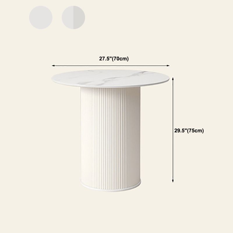 Scandinavian Pedestal Coffee Table Set Round Wooden Coffee Cocktail Table for Living Room