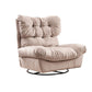 Swivel Manual Reclining Chair Contemporary Tufted Genuine Leather Recliners Chair