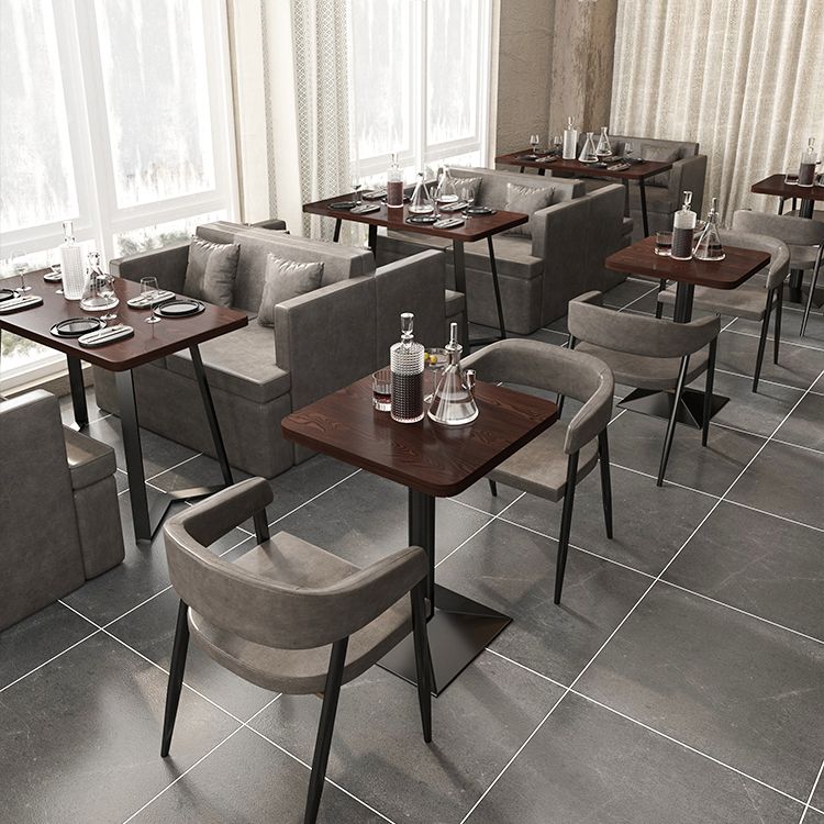 Industrial Wooden Dinner Room Kitchen Table Brown Table with Black Frame for Dining Room Clearhalo ' dining_table' 'Dining Tables & Seating' 'Dining Tables' 'furn' 'furn_dining_table' 'Furniture' 'furniture_dining_table' 'Kitchen & Dining Furniture' 'kitchen&dining_furn' 'kitchen' 'kitchen_dining_table' 1200x1200_76c817d0-70c1-45cc-a464-a25f2c602fd1