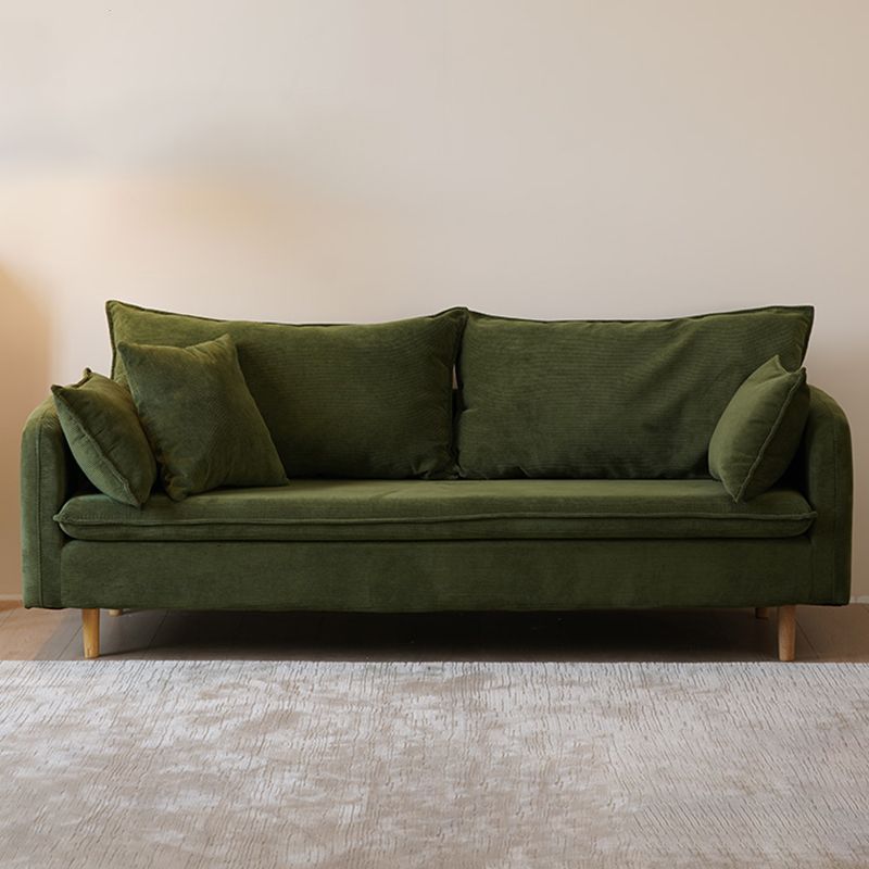 Sewn Pillow Back Sofa Scratch Resistant Living Room Seating with Arm