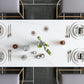 Mesa de bar rectangular Glam, mesa con pedestal doble de mármol para interiores