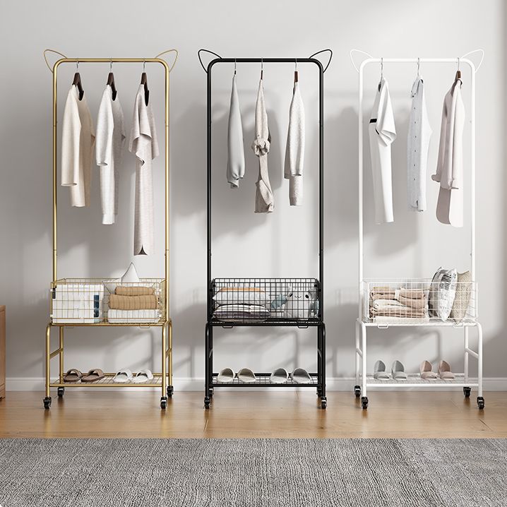 Kleiderschrank im zeitgenössischen Stil offener Kleiderschrank mit Rädern für Zuhause