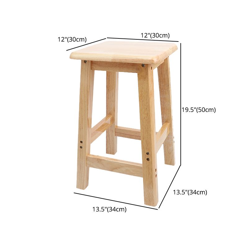 Modern Armless Backless Counter Stool Wood Household Bar Stool with Wooden Seat and Pedal Clearhalo 'Bar Furniture' 'Bar Stools' 'bar_stools' 'furn' 'furn_bar_stools' 'furniture_bar_stools' 'Kitchen & Dining Furniture' 'kitchen&dining_furn' 'kitchen' 'kitchen_furn' Furniture' 1200x1200_76ce3e73-f642-4e07-892e-d2797998f468