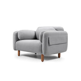 Genaaid kussen rug stof