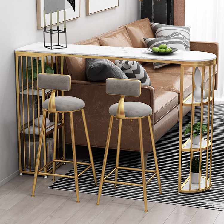 Double Pedestal Pub Table Free Form Glam Bar Table for Indoor and Breakroom Clearhalo 'Bar Furniture' 'Bar Tables' 'bar_tables' 'furn' 'furn_bar_tables' 'Furniture' 'Kitchen & Dining Furniture' 1200x1200_76d39d9a-de32-4888-b12a-52ef04732022