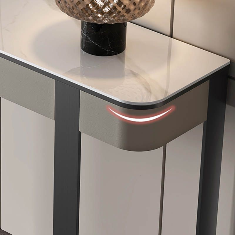 Tabella della console rettangolare moderna Tabella di divano console in grigio/oro