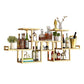 Metal Wall Mounted Wine Bottle & Glass Rack Modern Wine Rack with Shelf