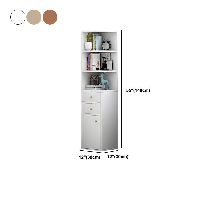 Scratch Resistant Accent Cabinet with 0/1/2 Drawers and Shelves