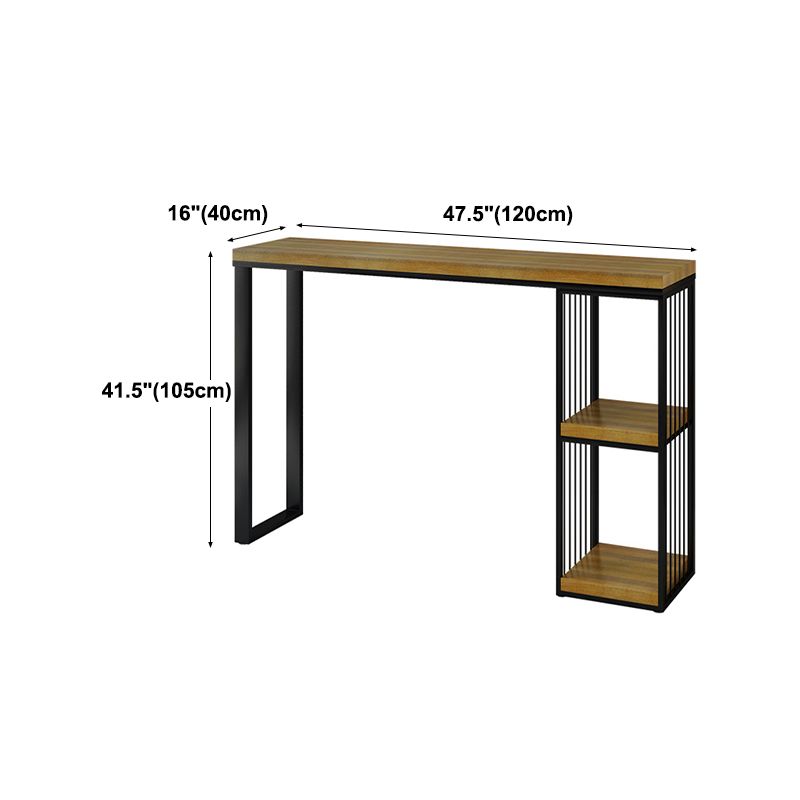 Industrial Rectangle Indoor Bar Dining Table Brown Pine Bistro Table Fixed Table Clearhalo 'Bar Furniture' 'Bar Tables' 'bar_tables' 'furn' 'furn_bar_tables' 'Furniture' 'furniture_bar_tables' 'Kitchen & Dining Furniture' 'kitchen&dining_furn' 'kitchen' 1200x1200_76d7a2e1-fedf-4429-89c1-164e477c0ebf