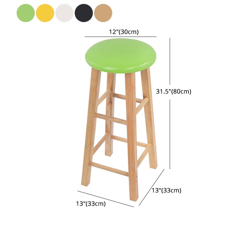 Beige Wood Nordic Barstool 31.5" H Round Indoor Tall Stool, 1 Piece Clearhalo 'Bar Furniture' 'Bar Stools' 'bar_stools' 'furn' 'furn_bar_stools' 'furniture_bar_stools' 'Kitchen & Dining Furniture' 'kitchen&dining_furn' 'kitchen' 'kitchen_furn' Furniture' 1200x1200_76d82157-7346-485c-aa58-5c9bc2cd6bdb