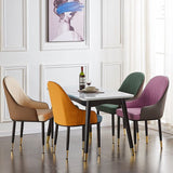 Contemporary Metal Dining Room Chairs Upholstered Dining Armchairs for Home Use Clearhalo ' kitchen&dining_furn' 'Dining Chairs' 'Dining Tables & Seating' 'dining_chair' 'furn' 'furn_dining_chair' 'Furniture' 'furniture_dining_chair' 'Kitchen & Dining Furniture' 'kitchen' 1200x1200_76d853eb-ae73-4d84-bf7c-02eaf6fe1186
