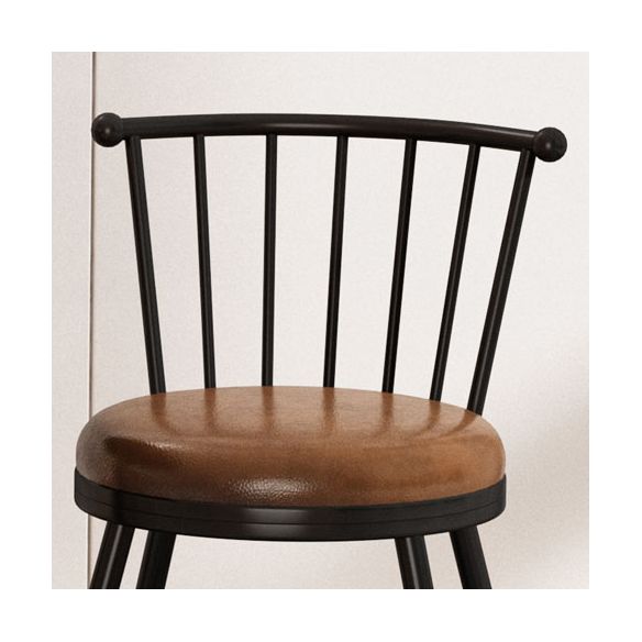 Leather Matte Finish Bristol Stool Low Back Footrest Barstool Clearhalo 'Bar Furniture' 'Bar Stools' 'bar_stools' 'furn' 'furn_bar_stools' 'Furniture' 'furniture_bar_stools' 'Kitchen & Dining Furniture' 1200x1200_76d8c1d8-e438-4348-88bf-2e8b67f68ed2