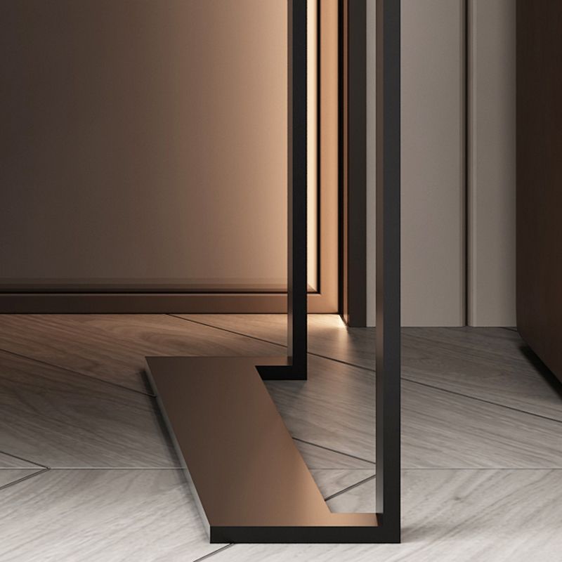 Leather Sled Nightstand 20" Tall Leather Night Table with 1 Drawer Clearhalo 'Bedroom Furniture' 'furn' 'furn_night_stand' 'Furniture' 'night_stand' 'Nightstands' 1200x1200_76da6a14-7b38-40e1-a51f-405e8e653f13