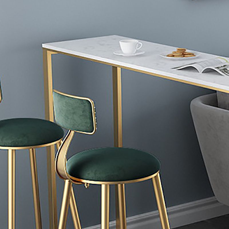 Faux Marble Counter Table Modern Rectangle Counter Table with Metal Legs Clearhalo 'Bar Furniture' 'Bar Tables' 'bar_tables' 'furn' 'furn_bar_tables' 'Furniture' 'Kitchen & Dining Furniture' 1200x1200_76db65b6-6932-4aa5-bfd8-034ae5578ff8