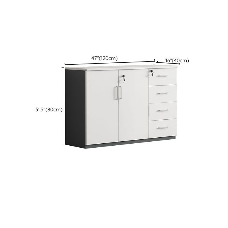 Archivo de archivos nórdicos Estantes de almacenamiento de panel de contraste Cajones de bloqueo de metal Archivo