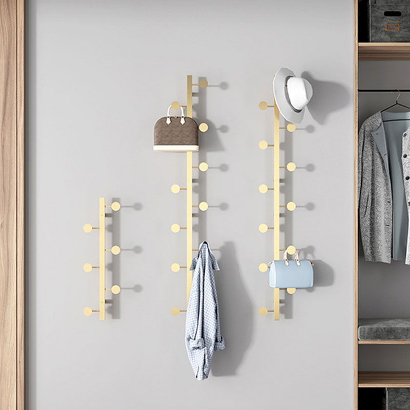 Rack de manteau mural en acier moderne 27,56 "L 6 HOCKS COINS COINDER