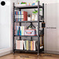 Contemporary Folding Steel Etagere Bookshelf with Caster Wheels Clearhalo 'Bookcases' 'furn' 'furn_bookcases' 'Furniture' 'furniture_bookcases' 'kitchen' 'kitchen_bookcases' 'Living Room Furniture' 'Office Furniture' 1200x1200_76dcb8ac-0b6b-42c4-97aa-221f7f09f454