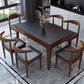 Stone Top Table Contemporary Rectangle Dining Table with 4 Legs