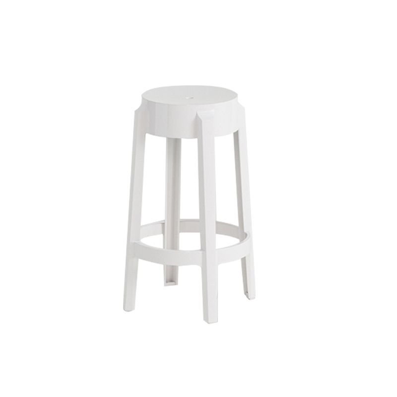 Contemporary Plastic Backless Counter High Stool with 4 Legs Clearhalo 'Bar Furniture' 'Bar Stools' 'bar_stools' 'furn' 'furn_bar_stools' 'Furniture' 'Kitchen & Dining Furniture' 1200x1200_76df55f2-6b01-4698-ab20-63b6d991b6ec