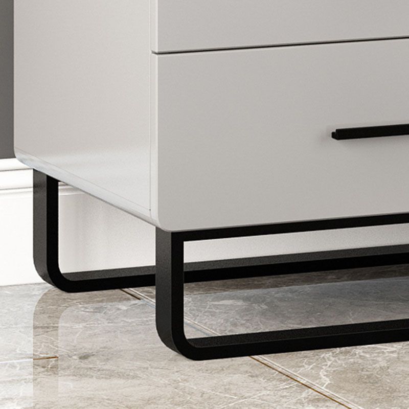 Eigentijdse slaapkamerkist 16 "brede opbergkist in grijs met laden