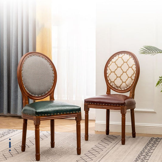 Solid Wood Country Style Dining Chair Matte Finish King Louis Back Side Chair Clearhalo ' kitchen&dining_furn' 'Dining Chairs' 'Dining Tables & Seating' 'dining_chair' 'furn' 'furn_dining_chair' 'Furniture' 'furniture_dining_chair' 'Kitchen & Dining Furniture' 'kitchen' 1200x1200_76e0c2d0-13df-4b22-a1bc-05021e01da54