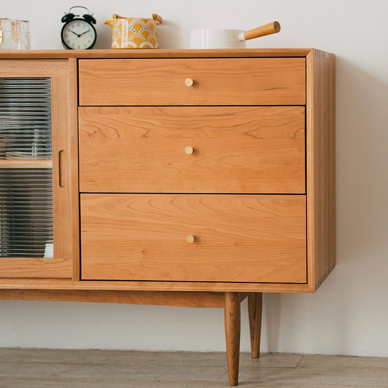 Credenza in legno in legno a 3 cassetti moderni mobili per porte scorrevoli in vetro credenza per soggiorno