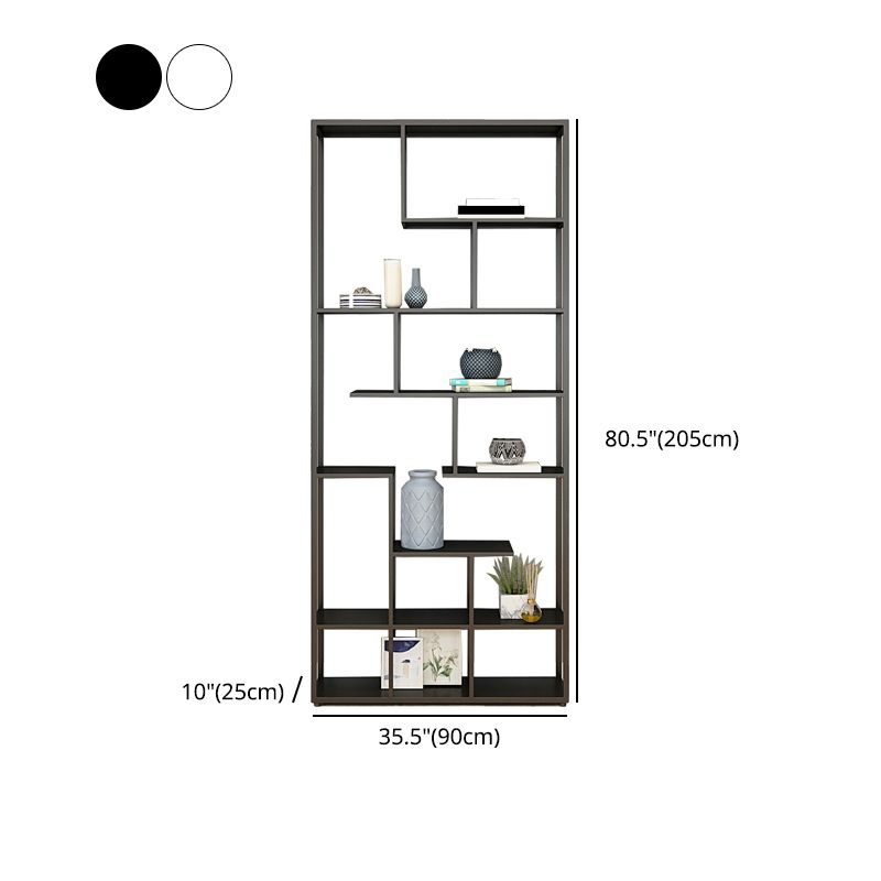 80.71"H Bookcase Open Back Contemporary Style Bookshelf for Office Home Clearhalo 'Bookcases' 'furn' 'furn_bookcases' 'Furniture' 'furniture_bookcases' 'Office Furniture' 1200x1200_76e16caa-e209-40e1-ba7e-d43ad565a2b1