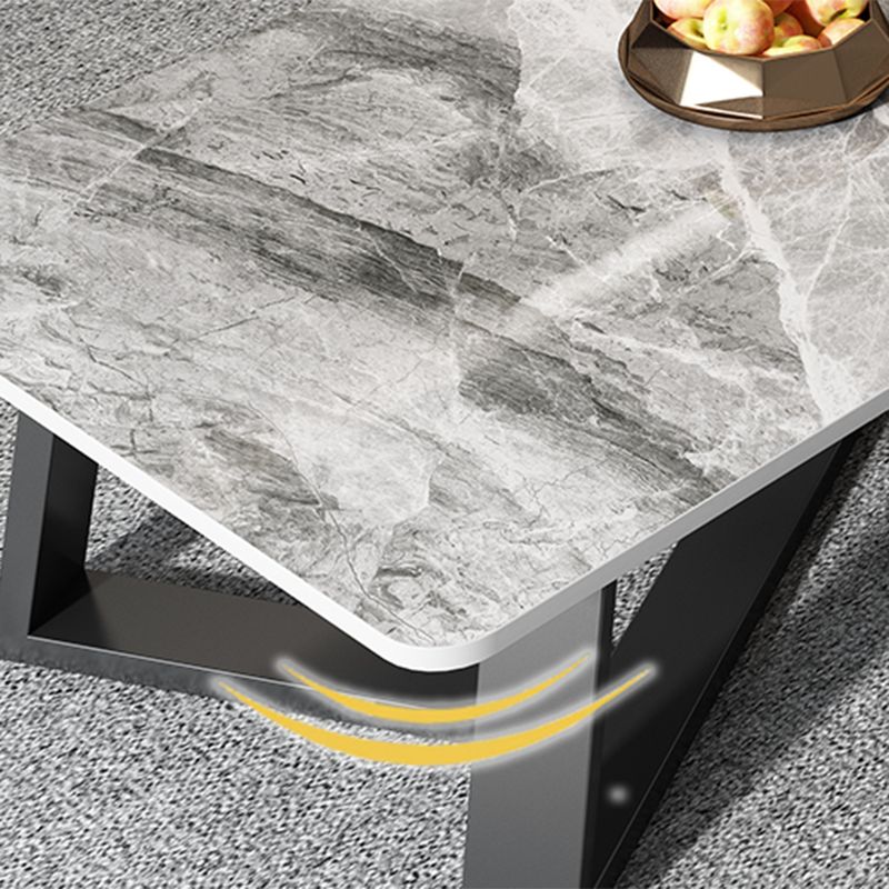 Glamkreuzbeine Couchtisch Schiefer rechteckiger Kaffeetisch für Zuhause