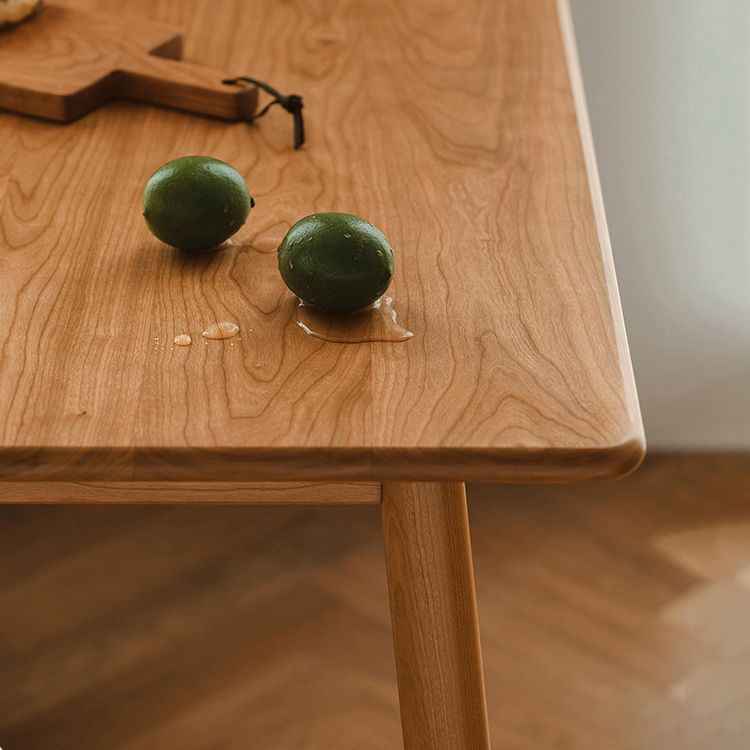 Contemporary Fixed Solid Wood Dining Table with 4 Solid Wood Legs Base Kitchen Dining Set Clearhalo 'Dining Room Sets' 'Dining Tables & Seating' 'dining_room_set' 'furn' 'furn_dining_room_set' 'Furniture' 'furniture_dining_room_set' 'Kitchen & Dining Furniture' 'kitchen&dining_furn' 'kitchen' 1200x1200_76e2b3a2-ee43-4125-8383-fae4c60b55ae