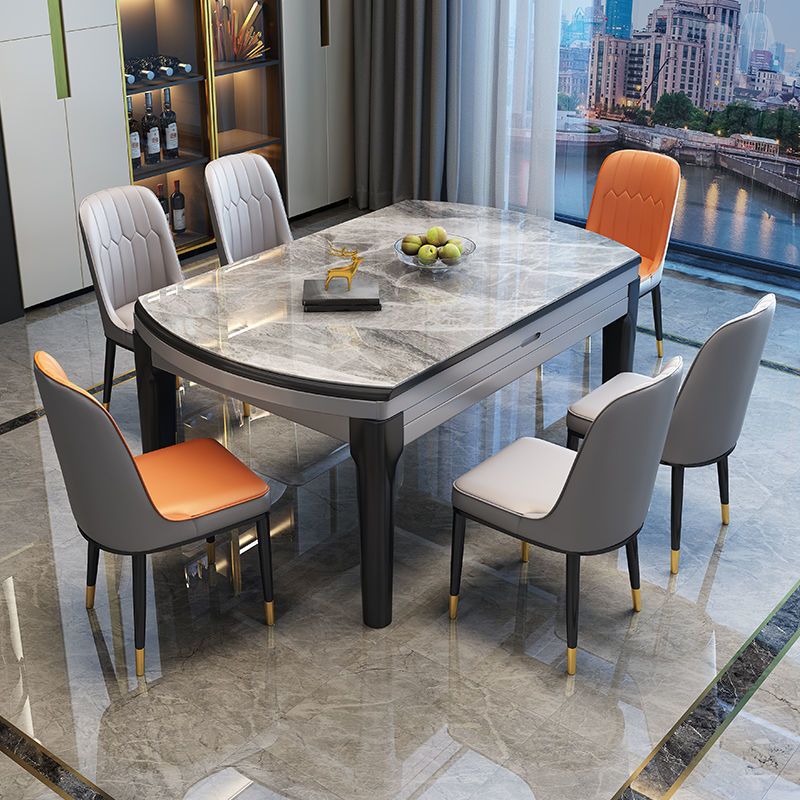 Mesa plegable extensible contemporánea, mesa base de madera maciza para comedor
