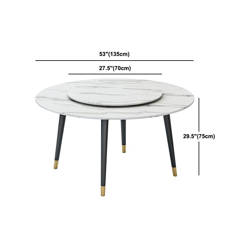 Glam Iron Dinette Set 1/4/5/6/7 Pieces Round White Sintered Stone Top Dining Table Set Clearhalo 'Dining Room Sets' 'Dining Tables & Seating' 'dining_room_set' 'furn' 'furn_dining_room_set' 'Furniture' 'Kitchen & Dining Furniture' 1200x1200_76e395d8-629e-420b-9304-10e9a5a4005f