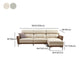 37.8 "W echt lederen vierkante arm sectionals bank, moderne Chesterfield Sectionals