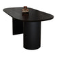 Oval Shape Modern Dining Table Two-Color Fixed Table with Double Pedestal Clearhalo ' dining_table' 'Dining Tables & Seating' 'Dining Tables' 'furn' 'furn_dining_table' 'Furniture' 'furniture_dining_table' 'Kitchen & Dining Furniture' 'kitchen&dining_furn' 'kitchen' 'kitchen_dining_table' 1200x1200_76e4ec84-7da5-40b0-9052-4a67e7913064