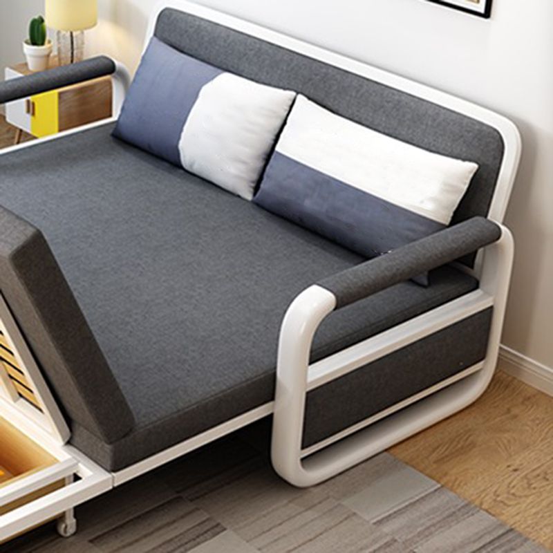 33.46 "H Linnen hedendaagse vierkante armbank Bed Vouwbare bank