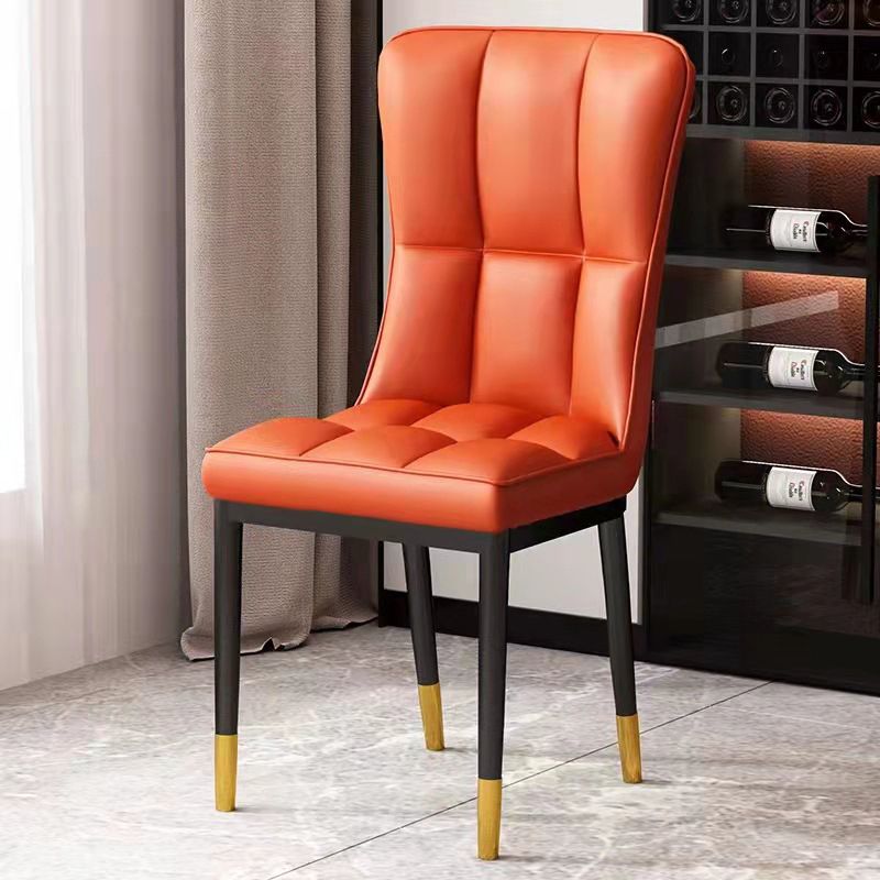 Scandinavian Upholstered Side Chair Armless Solid Back Chairs Clearhalo 'Dining Chairs' 'Dining Tables & Seating' 'dining_chair' 'Furniture' 'furniture_dining_chair' 'Kitchen & Dining Furniture' 1200x1200_76e7266a-3588-45c1-80d0-4ecfb4efcd02
