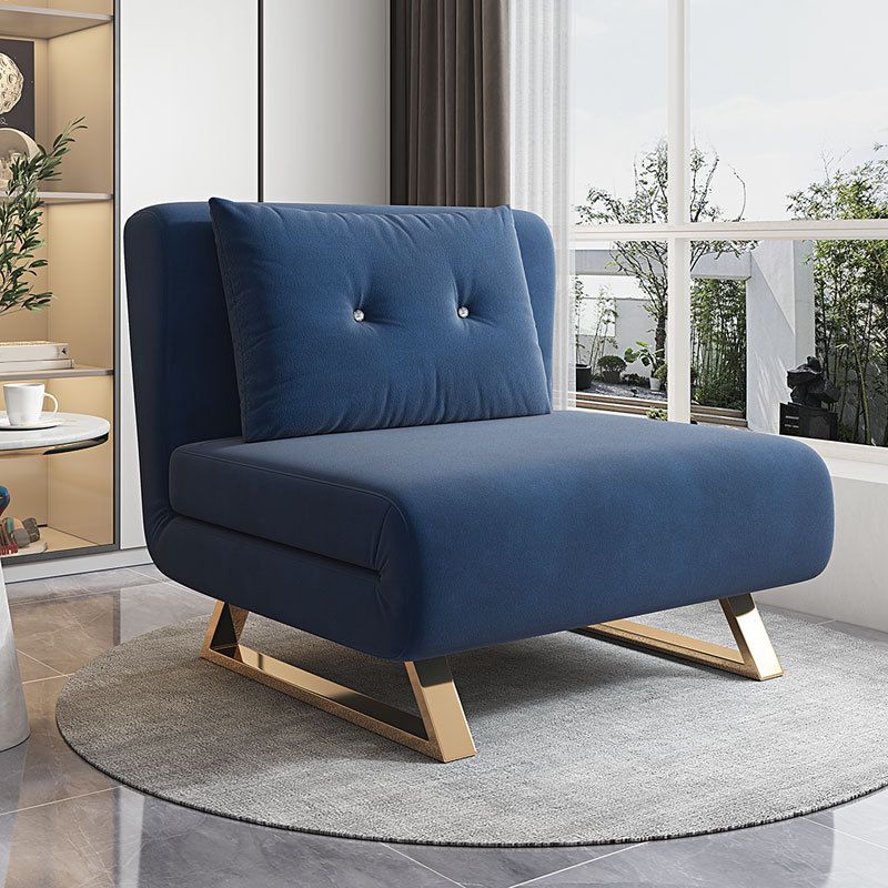 Cushion Back Futon Sofa Bed Pillow Included Sleeper Sofa with Gold Leg Clearhalo 'furn' 'furn_futons' 'Furniture' 'Futons & Daybeds' 'Futons' 'Living Room Furniture' 1200x1200_76e86411-aebb-4755-8312-4774fa231d36