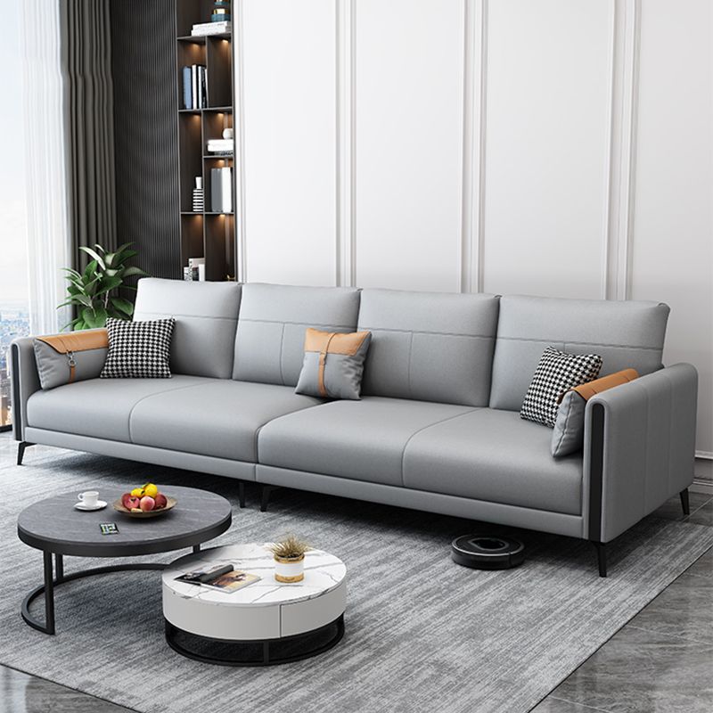Stain Resistant Stationary Faux Leather Recessed Arm Standard Sofa Clearhalo 'furn' 'furn_sofas' 'Furniture' 'furniture_sofas' 'Living Room Furniture' 'Sofa' 'sofas' 1200x1200_76e92d6f-0e3d-490f-b9fa-e4b42945cd57