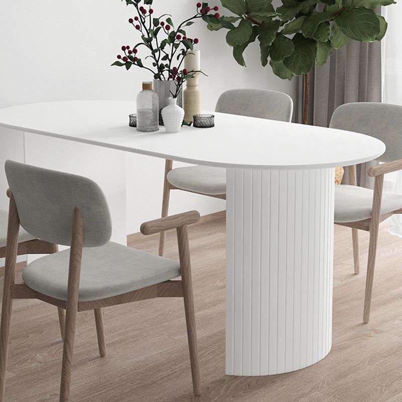 Free Form Modern Style Dining Table White Fixed Table with Sintered Stone Clearhalo ' dining_table' 'Dining Tables & Seating' 'Dining Tables' 'furn' 'furn_dining_table' 'Furniture' 'furniture_dining_table' 'Kitchen & Dining Furniture' 'kitchen&dining_furn' 'kitchen' 'kitchen_dining_table' 1200x1200_76ecdeff-edcf-4593-b89d-e02d40081e27