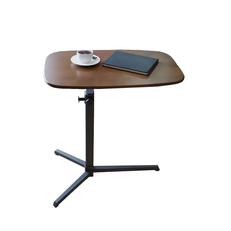 Mesa del lado del pedestal de madera moderno mesa de esquina ovalada minimalista