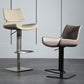 Armless Bar Stools Adjustable Height Dining Stools with Metal Base