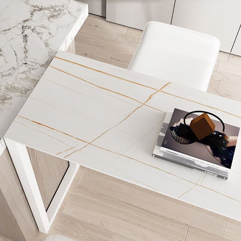 Stone Counter Table Iron Base 42-inch Height Contemporary Bar Table for Island Clearhalo 'Bar Furniture' 'Bar Tables' 'bar_tables' 'furn' 'furn_bar_tables' 'Furniture' 'furniture_bar_tables' 'Kitchen & Dining Furniture' 1200x1200_76f03585-c47d-47b8-97a4-09c6f8c8323e