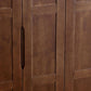 Rubber Wood Wardrobe Cabinet Contemporary Closet Back Hinged Wardrobe