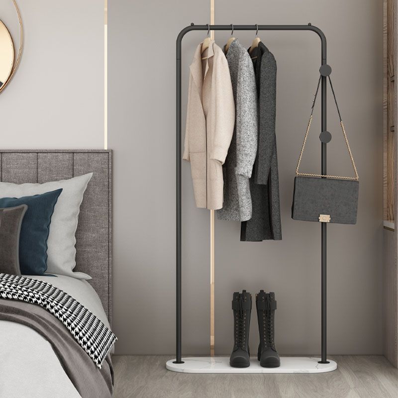 Gorgeous Metal Clothes Hanger Double Coat Hooks Coat Rack with Marble Bottom Clearhalo 'Entry & Mudroom Furniture' 'furn' 'furn_hall_tree_coat_racks' 'Furniture' 'Hall Trees & Coat Racks' 'hall_tree_coat_racks' 1200x1200_76f2420f-1a45-430e-9ba9-46b12f44fca2