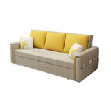 Pillow Included Sofa Futon Square Arm Convertible Sofa with Storage