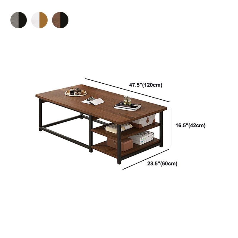 Rectangular Frame Base Wooden Table Modern Style Coffee Table Clearhalo 'Coffee & Accent Tables' 'Coffee Tables' 'coffee_tables' 'furn' 'furn_coffee_tables' 'Furniture' 'Living Room Furniture' 1200x1200_76f2e992-453b-413b-9ba0-3e7a4408f5c0